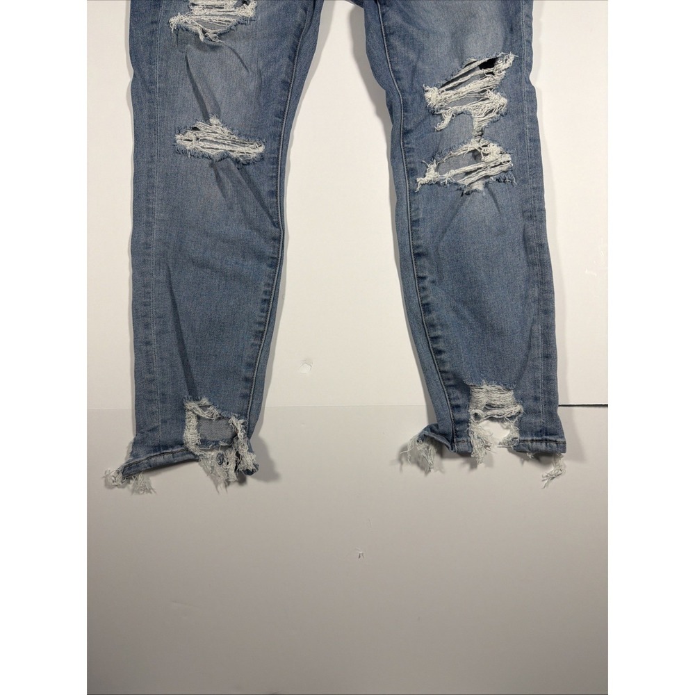 American Eagle Blue Denim Jeans Women's Size 6 Next Level Stretch Distressed - Picture 2 of 13